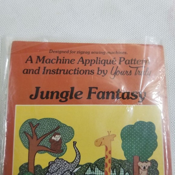1970's Yours Truly Jungle Fantasy applique Pattern #3099 PAT047 - Picture 3 of 5